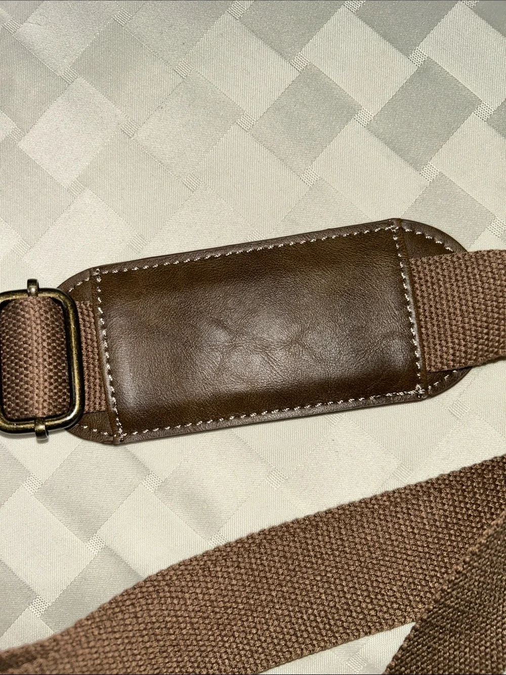 Brown Woven ReplacementBag Shoulder Strap with Padded Pad